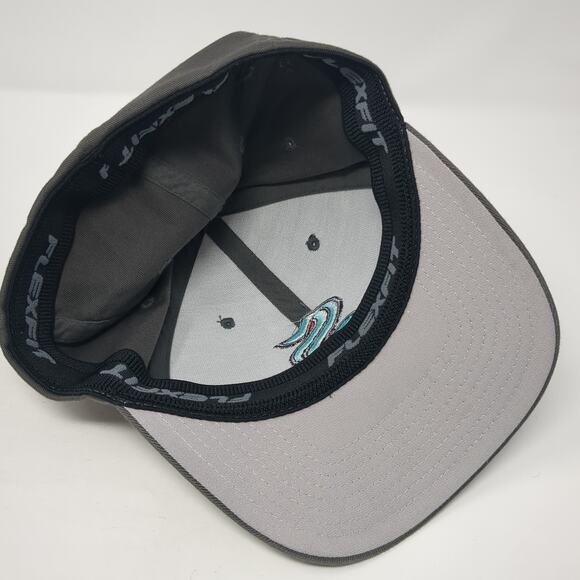 Seattle Kraken Fitted Baseball Cap Gray One Size Lightweight Embroidered Flexfit - Picture 6 of 7
